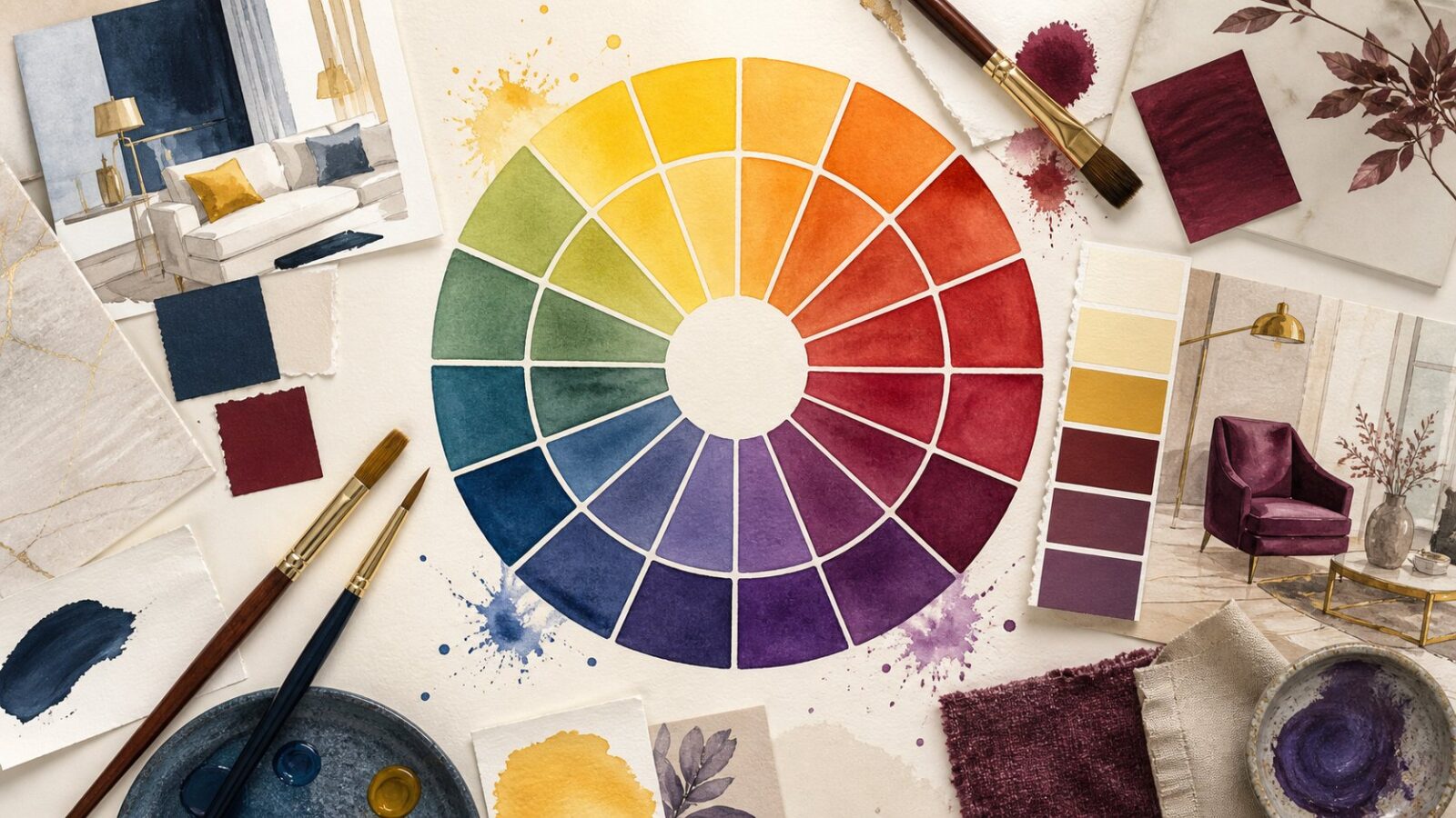 Couleur complémentaire du jaune : comment l’utiliser en peinture et déco