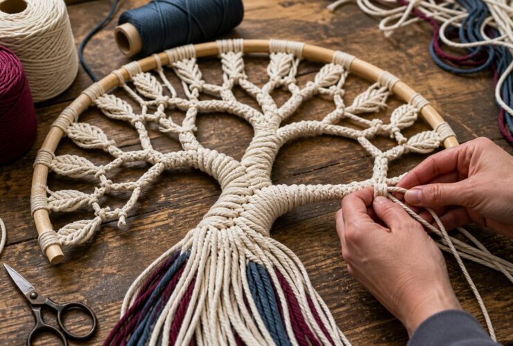Tuto arbre de vie en macramé : matériel, nœuds et étapes faciles